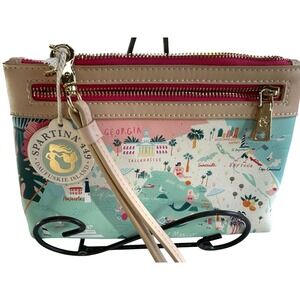 Spartina 449 Florida Scout Wristlet RFID NWT Coastal Map Print